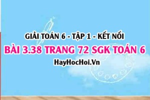 Giải bài 3.38 trang 72 Toán 6 Tập 1 SGK Kết nối tri thức